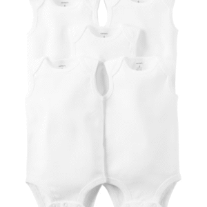 Kit Body 12 Peças Sem Manga Carter's - Branco
